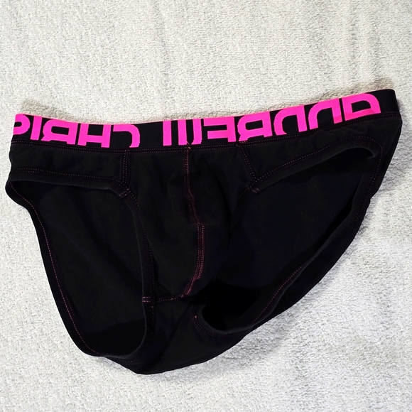 2fer Andrew Christian Tagless Black Briefs. - Picture 5 of 8